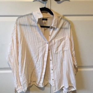 White and pink button up